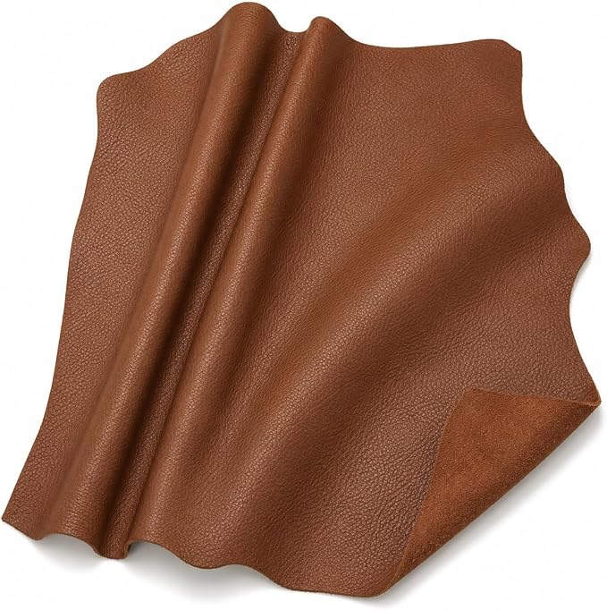 REED Leather HIDES - Cow Skins for Upholstery Crafts (40 Square Foot, Brown)