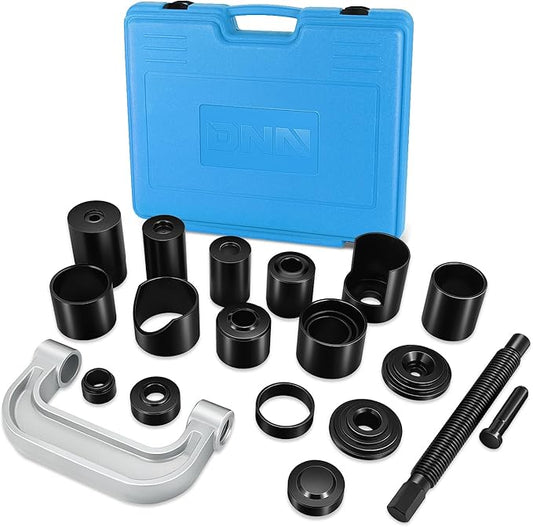 DNA Motoring 21pcs Universal Ball Joint Service Repair Remover Installer Adapter Tool Kit for Most 2WD 4WD Cars Pickups Vans SUVs, Blue, TOOLS-00314