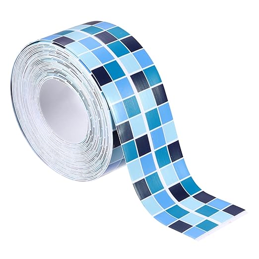 PATIKIL Caulk Tape 1.5" x 16 Ft, Self Adhesive Sealing Tape Waterproof Toilet Tub Caulk Sealant Strip Sealing Trim for Kitchen Bathroom Toilet Bathtub Sink Countertop, Dark Blue