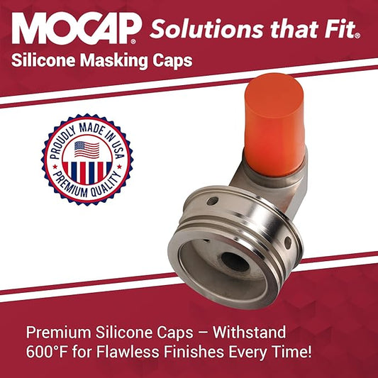 MOCAP Silicone Masking Cap Kit (MSC Series) - Durable & Reusable Silicone Rubber Caps for Threaded & Smooth Studs, Ideal for Powder Coating, E-Coating & Chrome Plating Applications - 175 Total Pcs