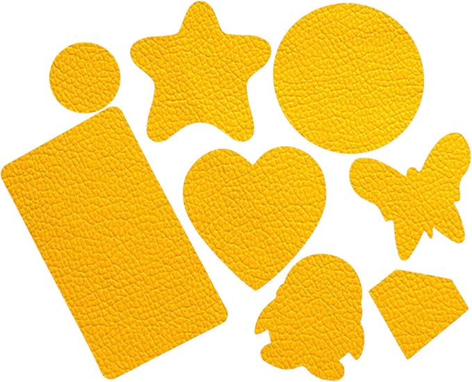 8 Pieces of Self-Adhesive Leather Repair Patches Tape Stickers for Sofas, Bags,Furniture,Car Seats,Waterproof and wear-Resistant (Yellow)