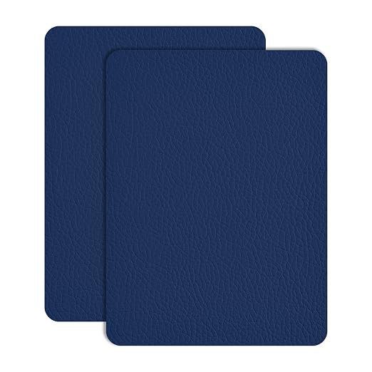 Leather Repair Patch Tape 8×12 inch 2 pcs Furniture Leather Strong Self Adhesive Tape for Sofas Couch Car Seats Cabinets Bags Anti Scratch Patches First Aid Patch Fixing Leather Navy Blue
