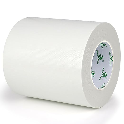 BOMEI PACK White Heavy Duty Duct Tape Strong Adhesive, 6 Inches x 50 Yds Duct Heavy Duty Waterproof All Weather Duct Tape No Residue Sealing for Indoor&Outdoor Repair, 9mil Thick