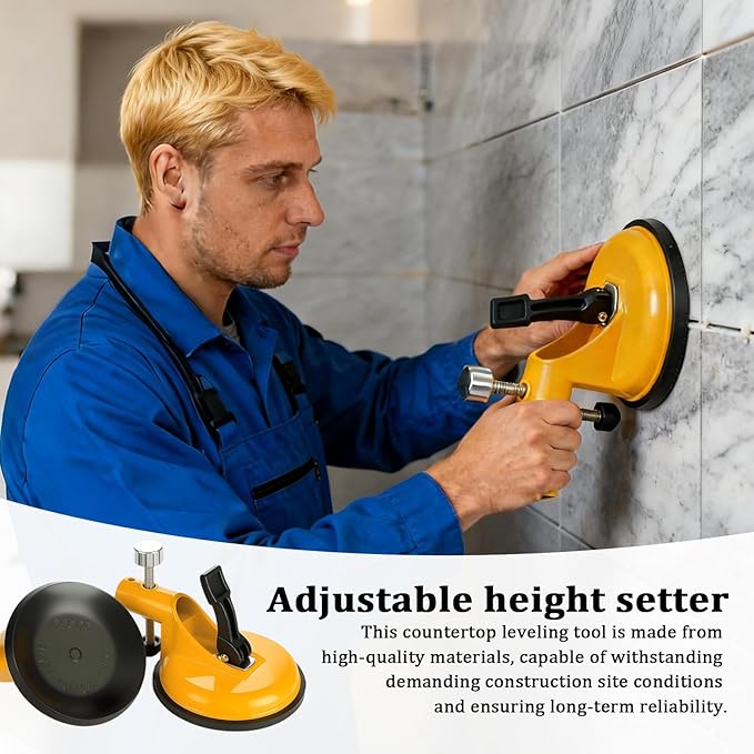 Adjustable Height Setter, Professional Countertop Leveling Lool, Countertop Leveling Tool for Flooring Gap Fix, Stone Slab Alignment, Repair & Seam Leveling