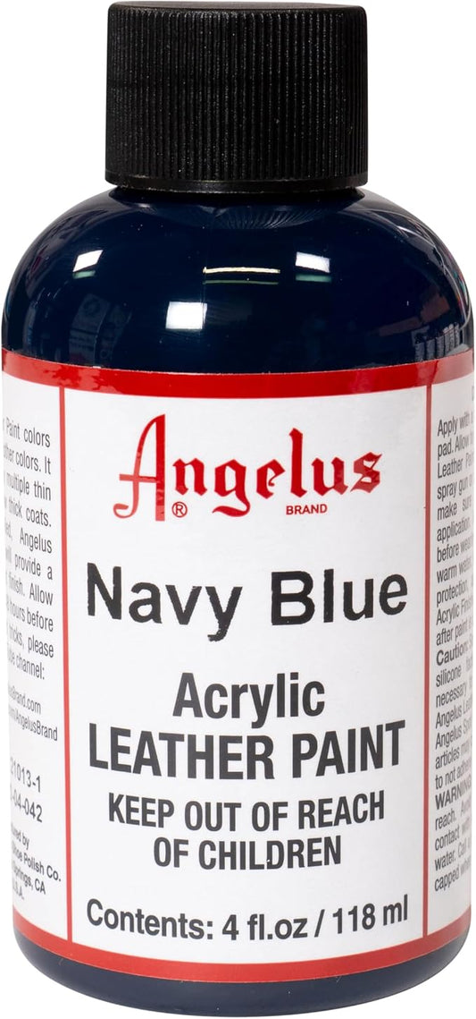 Angelus Acrylic Leather Paint, 4 Fl Oz (Pack of 1), Navy
