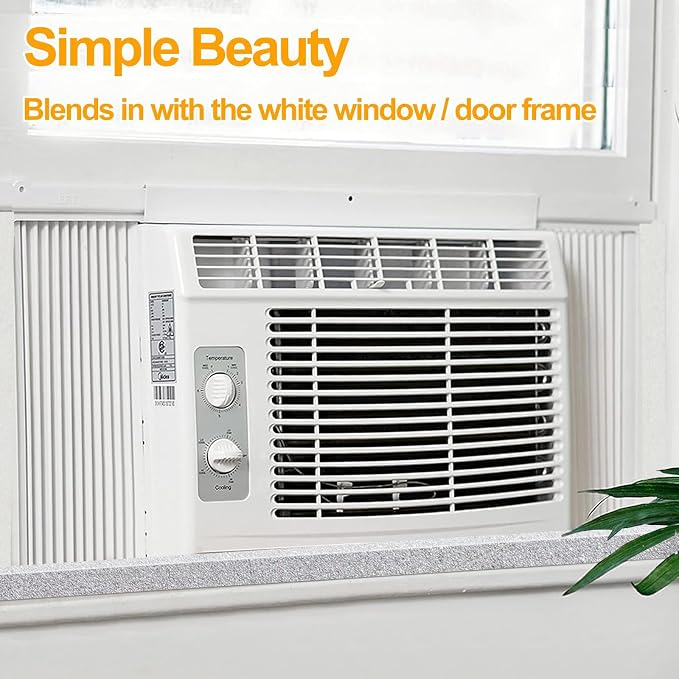 High Density Foam Tape Air Conditioner Window Seal, 1x1 Inch Thick Foam Stripe with Adhesive for Window AC Insulation, Weather Stripping for Doors and Windows Insulation, AC Foam Tape, Gray