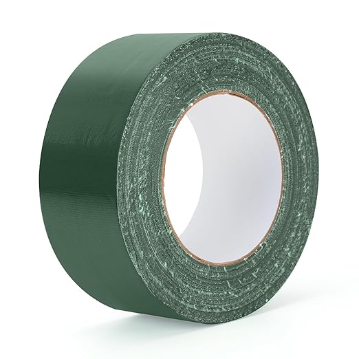 Green Duct Tape Heavy Duty Waterproof, 40 Yards X 2 Inch, 9 Mils Thickness Strong Adhesive Sticky, No Residue, Easy Tear by Hand for Home Repairs Indoor Outdoor Crafts Packing HVAC and Construction