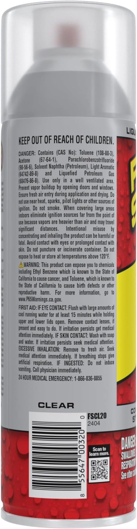 Flex Seal, 14 oz, 2-Pack, Clear, Stop Leaks Instantly, Transparent Waterproof Rubber Spray On Sealant Coating, Perfect for Gutters, Wood, RV, Campers, Roof Repair, Skylights, Windows, and More