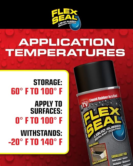 Flex Seal Mini, Black, Stop Leaks Instantly, Waterproof Rubber Spray On Sealant Coating, Travel Size, Perfect for Gutters, Wood, RV, Campers, Roof Repair, Skylights, Windows, and More