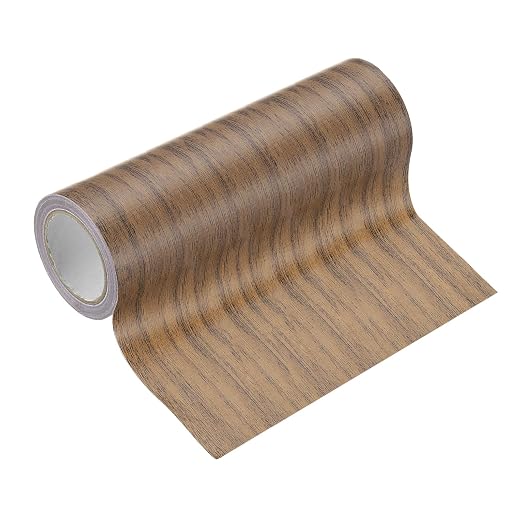 PATIKIL Wood Grain Tape 6" x 15 Ft, Self-Adhesive Wood Texture Repair Tape Realistic Wooden Effect Patch for Furniture Cabinets Floor Walls, Dark Brown Oak