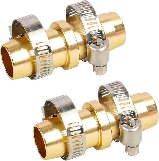 Hourleey 2 Pack Garden Hose Repair Kit, Hose Connector Repair Mender Kit with Stainless Clamp, Fits 3/4"-5/8" Water Hose Repair Fittings