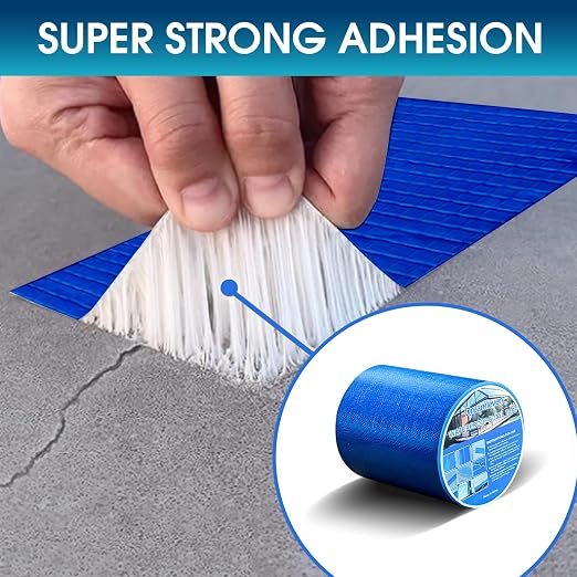 Blue Duct Tape Heavy Duty Waterproof for Sloar Pool Cover Patch 4inch x16ft | Butyl Sealant Tape with Strong Adhesive for Pool Liner, UV Resistant Leak Repair Tape for Roof, Pipe, RV Awning, Tent Repair