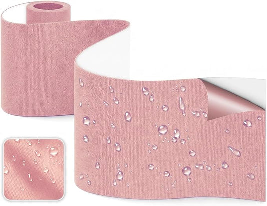 Canvas Repair Tape, Heavy Duty Waterproof Self-Adhesive Fabric Repair Patch for Tent, Sofa, Boat Covers, Chairs, Awning & Camping Outdoor Gear, 3.9"x63", Pink