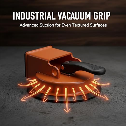 Sakerplus Floor Gap Fixer Tool, Heavy Duty Flooring Gap Repair Tool with Enhanced Vacuum Suction Cup for Laminate, Vinyl, Hardwood & Tile Floors (Orange*1)