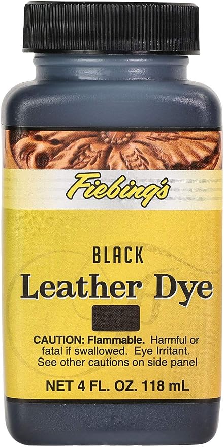 Fiebing's Leather Dye (4 Fl Oz, Mahogany) - Alcohol-Based, Penetrating, Permanent Dye for Shoes, Boots, Belts, Bags, Furniture - Includes Wool Dauber Applicator - Recolor & Restore Leathercraft