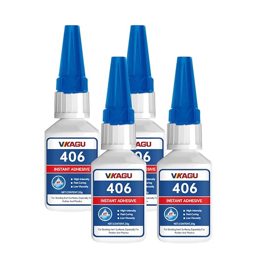 406 Super Bonder Clear Instant Adhesive for Plastics and Rubbers 20g 4 Pack