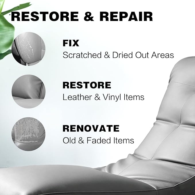 Leather Recoloring Balm, Color Restorer Conditioner, Leather Dye for Furniture, Couch Paint and Repair, Scratch Remover, Leather Color for Couches, Leather Repair Kits