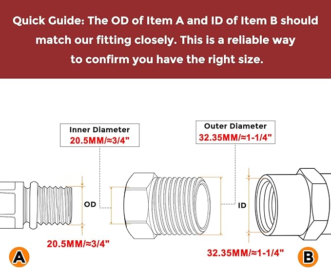 Pack of 3, 3/4" Male NPT to 3/8" FeMale NPT Solid 304 Stainless Steel Hex Bushing, Hose Fittings Adapter Reducer for Pipe Leak Repair, Bathroom Remodeling, Tool Extensions