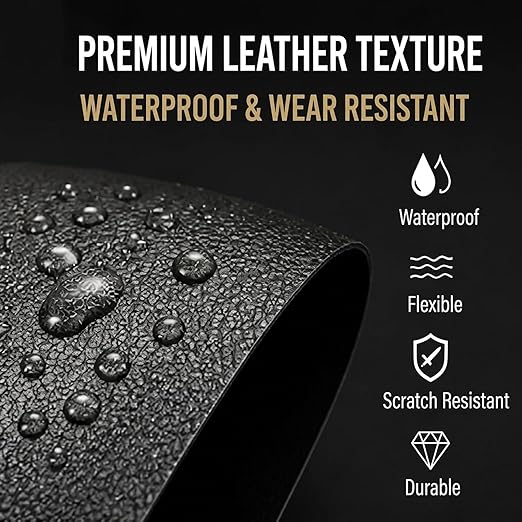 Leather Repair Patch Tape, 19.7 x 53.9 Inch, Self-Adhesive Leather Repair Patch for Furniture, Sofa Seating, Car Seats, Handbag, Waterproof & Durable (Dark Coffee)