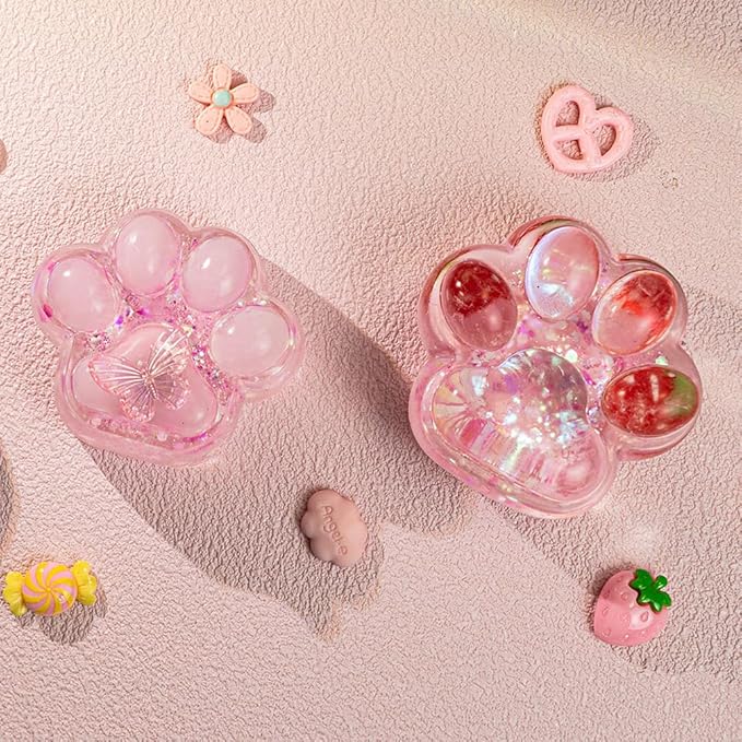 FUNSHOWCASE Taba Squishy Kit Set Liquid Gel+3" Paw Silicone Mold+Flocking