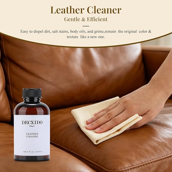 Leather Care Kit,Leather Cleaner and Leather Moisturizer,Leather Care set for Purse,Leather Bag,Restore Shine,Removes Stains.Leather Wallet,Leather Furniture,Leather Cleaning Kit,Leather Conditioner