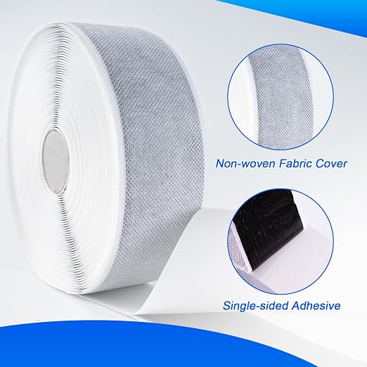 LLPT Butyl Sealing Tape 2" x 50 Ft Nonwoven Fabric Cover 1 Pack | Vapor Permeable, Waterproof Sealing, Non-hardening, Weather Resistant for Wet Areas Bathroom Pool Roof Pipe Joint Repair