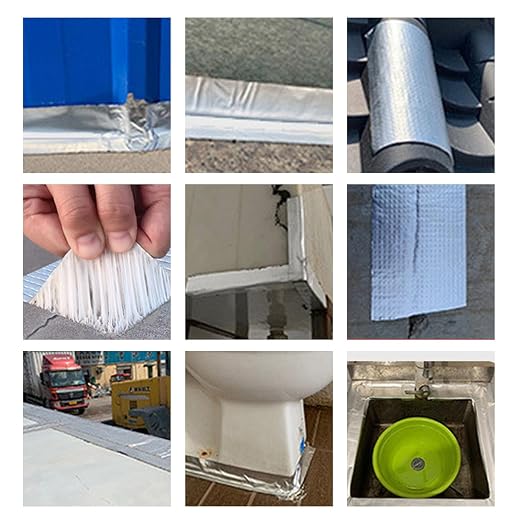 Butyl Waterproof Tape 6" x 16.4',Outdoor Leakproof Tape for Plastic and Metal Repair,RV Repair,Window and Boat Sealing,Silicone,Glass and EDPM Roof Leak Repair