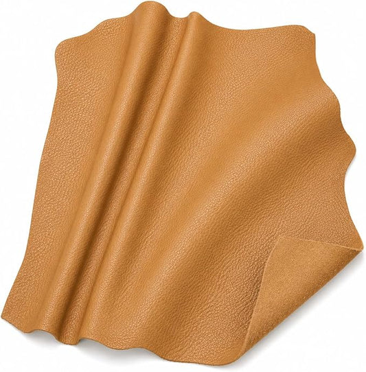 REED Leather HIDES - Cow Skins for Upholstery Crafts (20 Square Foot, Camel)
