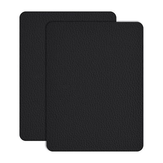 Leather Repair Patch Tape 8×12 inch 2 pcs Furniture Leather Strong Self Adhesive Tape for Sofas Couch Car Seats Cabinets Bags Anti Scratch Patches First Aid Patch Fixing Leather Black