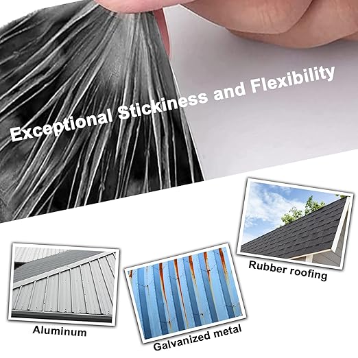 EDSRDRUS RV Roof Tape Grey 6 inch x 20 ft RV Sealant Tape, Waterproof & UV Resistant Permanent RV Repair Tape for Repairing Roofs, Pipes, Gutter, Deck Fittings