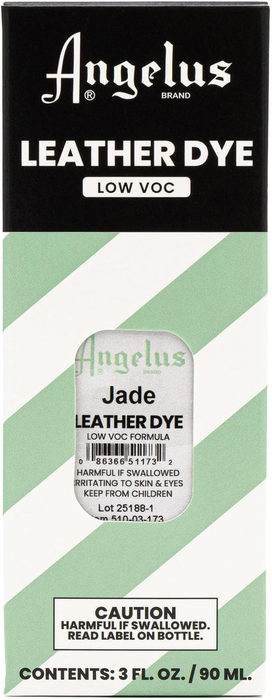 Angelus Leather Dye - Flexible Leather Dye for Shoes, Boots, Bags, Crafts, Furniture, & More 3oz, Dauber Included (Jade)