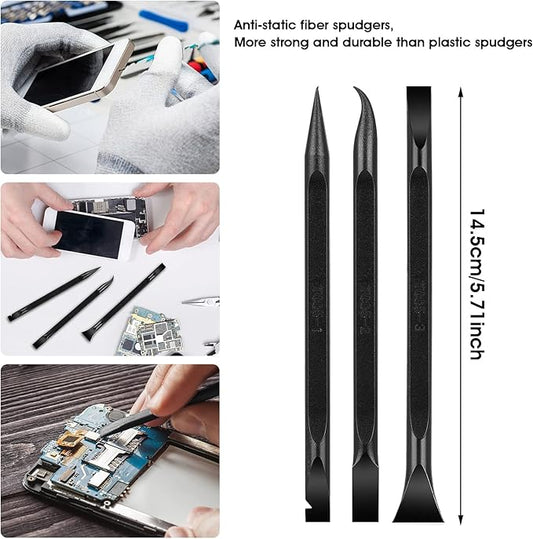 9 Pieces Plastic Scraper Tool Carbon Fiber Multi-Purpose Scraper Scratch Free Cleaning Scraper Tool for Tight Spaces and Gaps, Stickers/Food/Paint Remover Tool