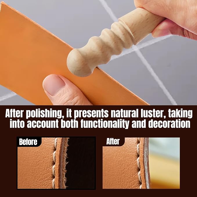 Leather Edge Sealer, Water-Resistant Leather Burnishing Gum Smooth and Glossy Edge Finish for Bags, Wallets, Leatherwork Accessories Burnishing Tool, 100ml