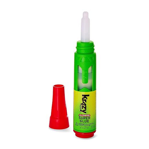Krazy Glue All Purpose Precision Control Superglue Pen (4g), Clear, Fast-Drying Adhesive, One-Drop Applicator for Plastic, Ceramic, Wood, Rubber, Metal, Leather & More (6 Pack)