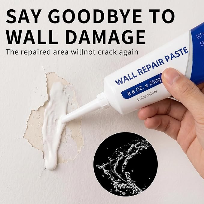 Drywall Repair Kit with Scraper, 2026 New Wall Mending Agent for Holes, Cracks, Small Damage, Quick Easy Solution for Home Wall Efficient Patch Repair (1 pcs)