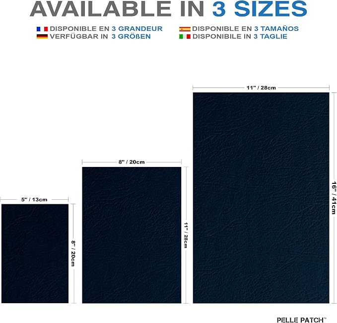 Leather Furniture Repair Kit Dark Brown - 25 Colors Available - Original 8x11 - Dark Blue
