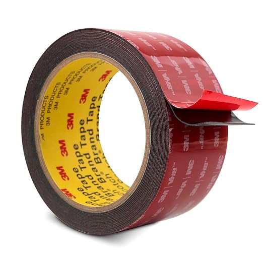 3M Double Sided Tape Heavy Duty 2" x 15.4 Ft, Mounting Tape, 0.025in Thick Black 5925 Foam Tape Strong Adhesive for Car Décor Home Office Logos
