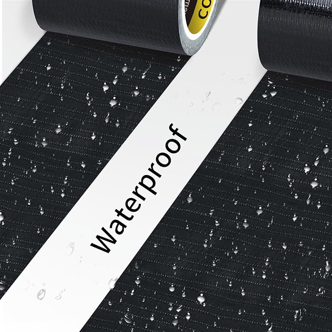 Strong Adhesive Cloth Weather Stripping Tape 2in x 16.4FT Black - Weather Sealing Strip for Sliding Windows/Doors, Draft Blocker & Insulation, Soundproof Dustproof Waterproof Windproof