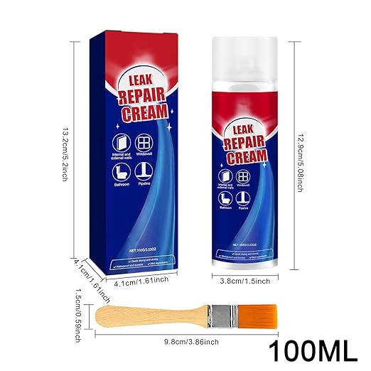 3Pcs Leak Repair Waterproof Sealant Spray - Leak Repair Cream with Brush, Fast Drying Clear Waterproof Sealant Liquid, Weather Resistance Sealers for Gutter, Repairs Roof, Drainpipe (Transparent)