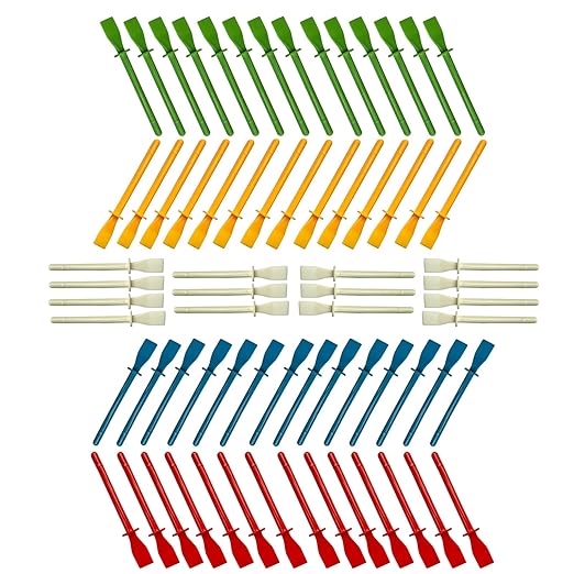 Lependor 70 Packs Glue Spreaders, Colored Plastic Glue Smear Sticks Applicator DIY Art Leather Craft Tool, Easy Clean Polypropylene Plastic - Pack of 70
