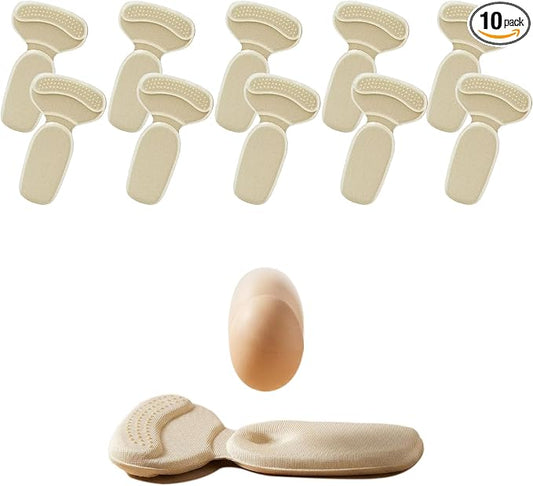 Heel Pads for Shoes Too Big: Self-Adhesive Shoe Filler for Loose Heels - Stop Slipping & Rubbing - Anti-Blister Cushion for Leather Shoes High Heels Women