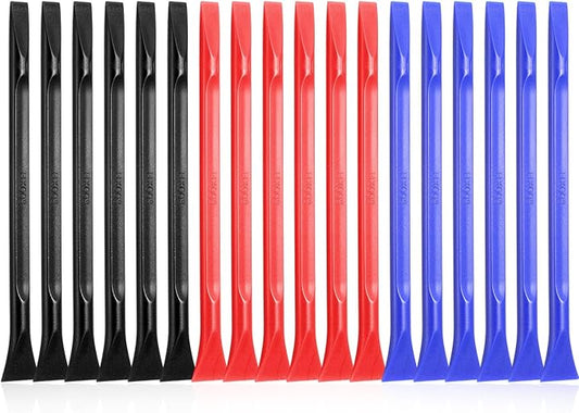 18Pcs Plastic Scrapers, Non-scratch Carbon Fiber Plastic Scraper Tools Multi-purpose Cleaning Scraper Tool Pen-Shaped Label Remover Scrapers Tools for Cleaning Small and Narrow Spaces Label Sti