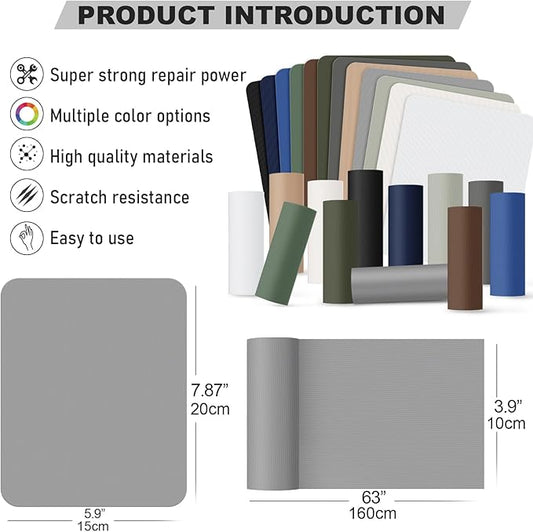 OAZ 3.9 x 63 inch Nylon Repair Patches Nylon Fabric Patch Self-Adhesive Fabric Repair Tape Waterproof Lightweight Outdoor Gear Patch Kit for Down Jacket Clothing Tent Bag (White)
