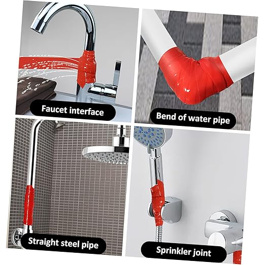 Alipis 4pcs Pipe Sealing Tape Sealant for Emergency Repairs Self-Adhesive Flexible for Plumbing Faucet Leaks and Heating Joints