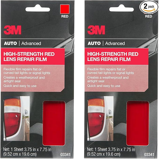 3M Auto High Strength Red Lens Repair Film, 03341, 3.75 in x 7.75 in, 2-Pack