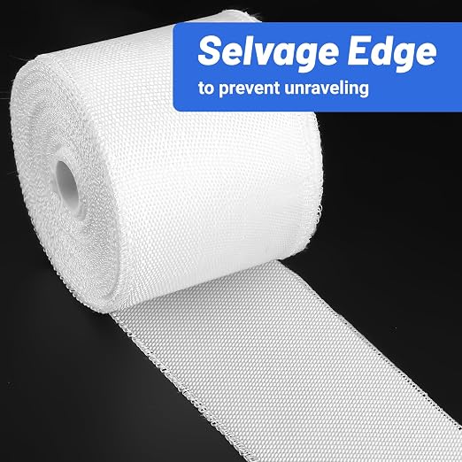 Fiberglass Cloth Tape, 6 oz, 2" Wide by 65.6 yd, 197FT Non Adhesive Woven Fiberglass Insulation Tape Fiberglass Fabric Roll for Repair Reinforced , Joint, Seams, Molding