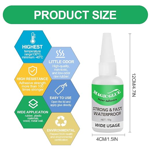 Welding High Strength Oily Glue,Multifunctional Glue,Universal Super Glue Gel, Instant Bonding, Strong Adhesion,for Metal, Wood, Ceramics,Leather, Glass(2 Pack)