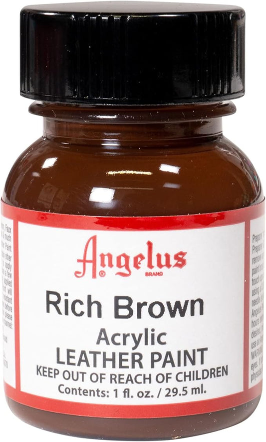 Angelus Acrylic Leather Paint, 1 oz, Rich Brown