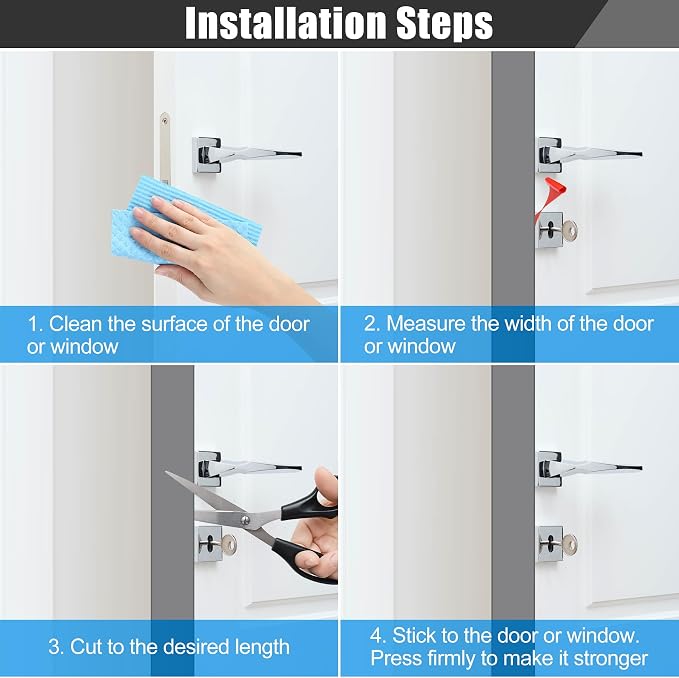 Draft Seal Tape for Doors and Windows 3 in x 10 Ft Silicone Weather Stripping Extra Thick 2mm Door Seal Strip with Strong Adhesive Draft Insulation Stopper Side Seal - Gray