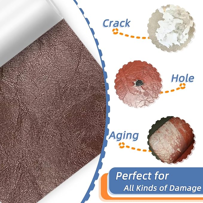 Self Adhesive Faux Leather Repair Patch,1Roll 15x78 Inch Leather Repair Tape for Furniture,Couch Tape for Couches,Bed,Car Seats,Chair,Coffee